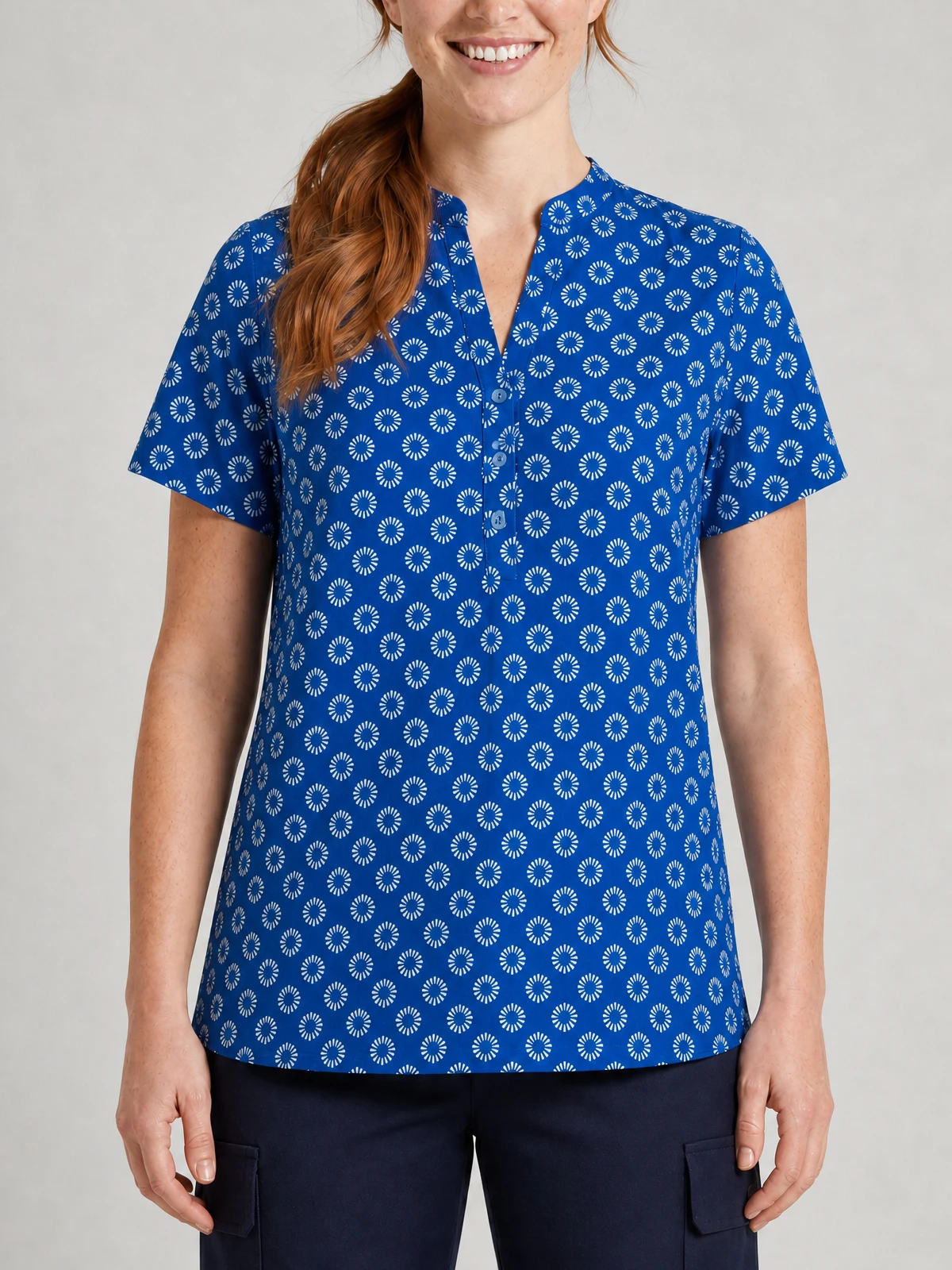 Women's Florence Daisy Print Tunic – close-up detail