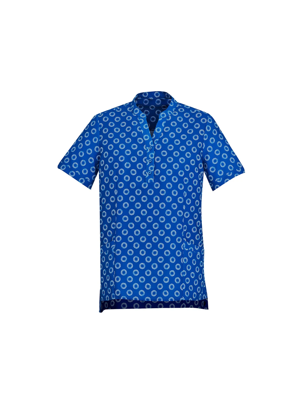 Women's Florence Daisy Print Tunic in Electric Blue – front view