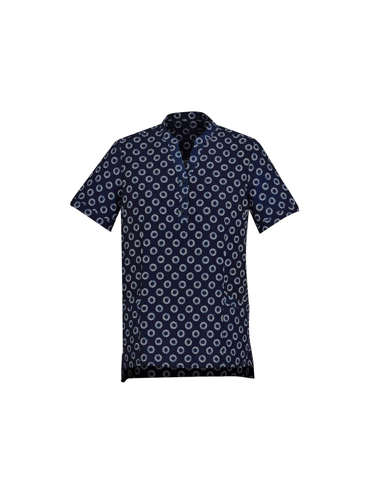 Women's Florence Daisy Print Tunic in Navy – front view
