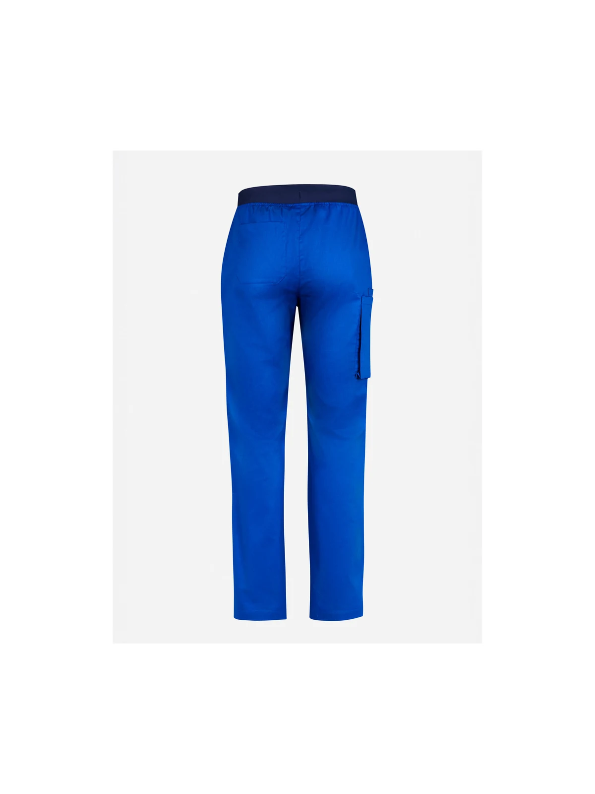 Men's Riley Straight Scrub Pant in Electric Blue – back view