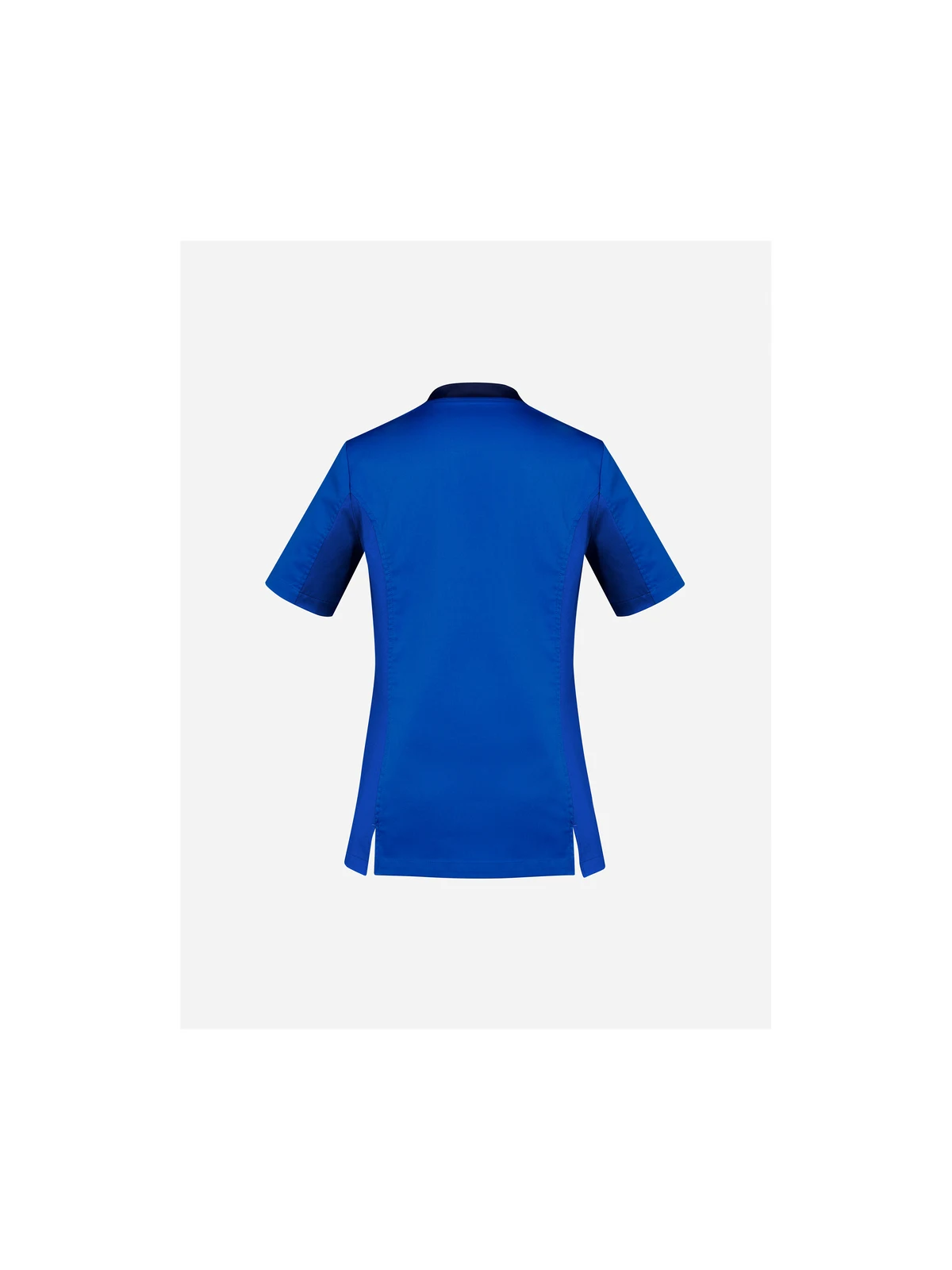 Women's Riley V-Neck Scrub Top in Electric Blue – back view