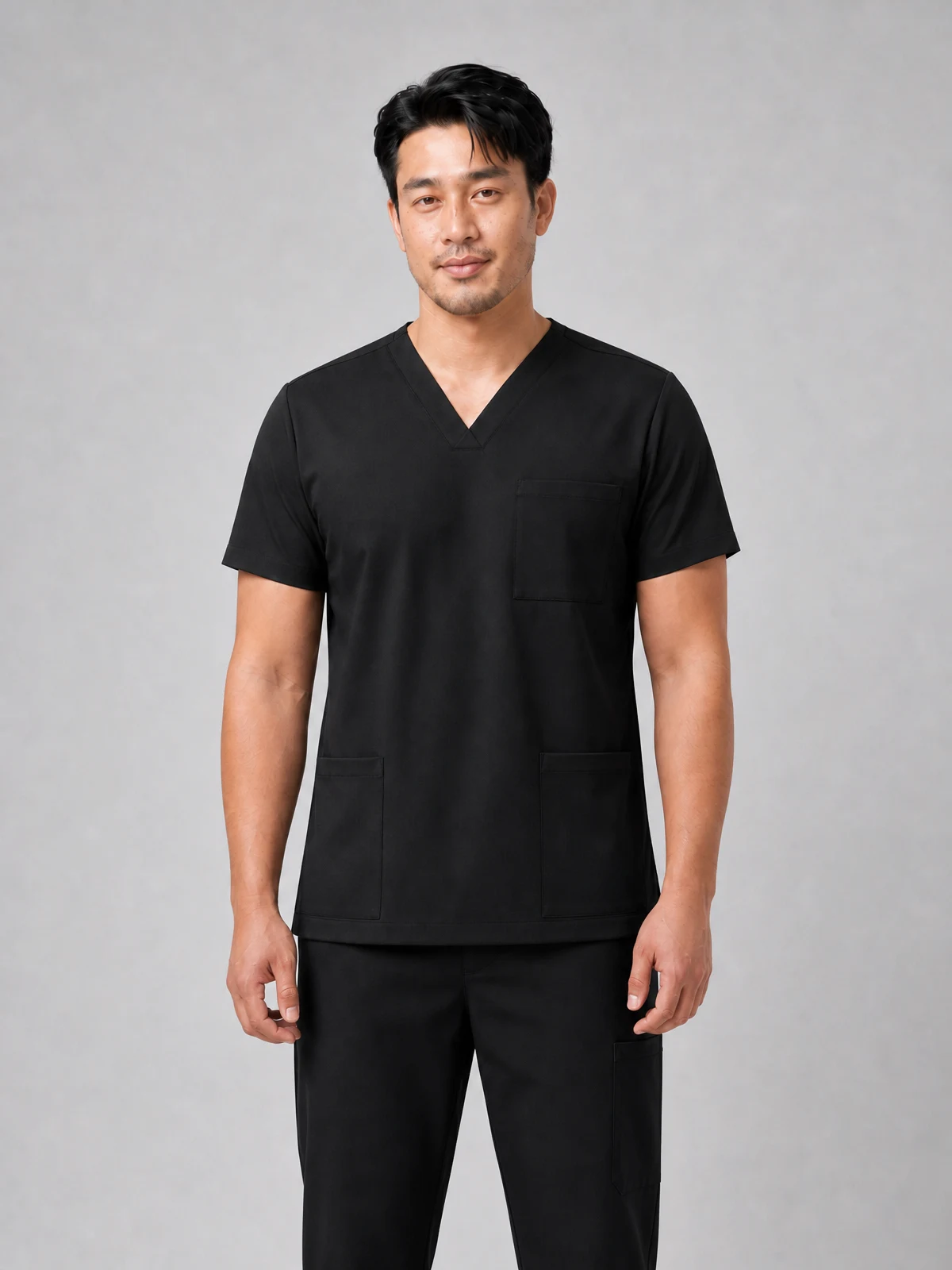 Unisex Pulse V-Neck Scrub Top – front view