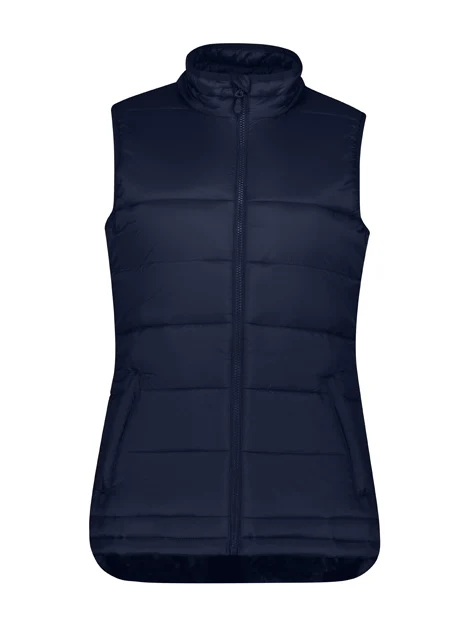 Alpine Ladies Puffer Vest in Navy – front view