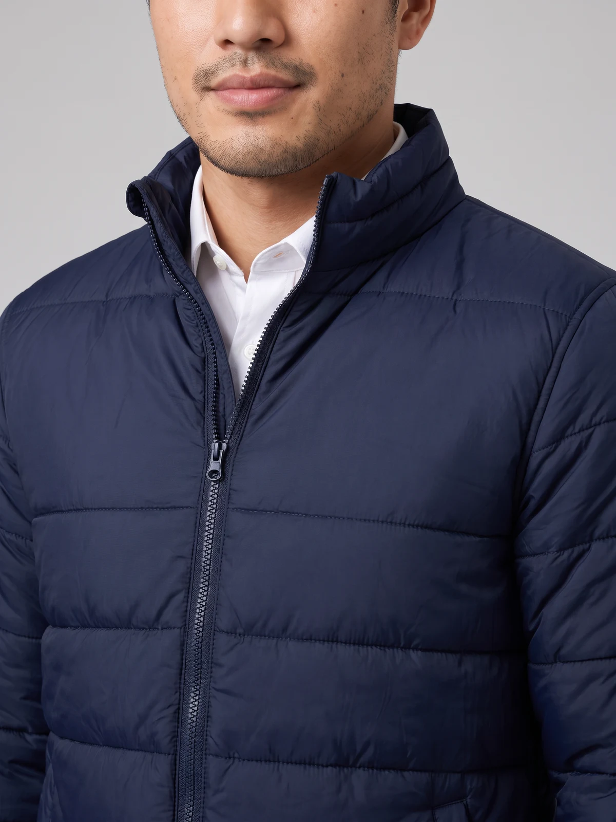 Alpine Men's Puffer Jacket – close-up detail