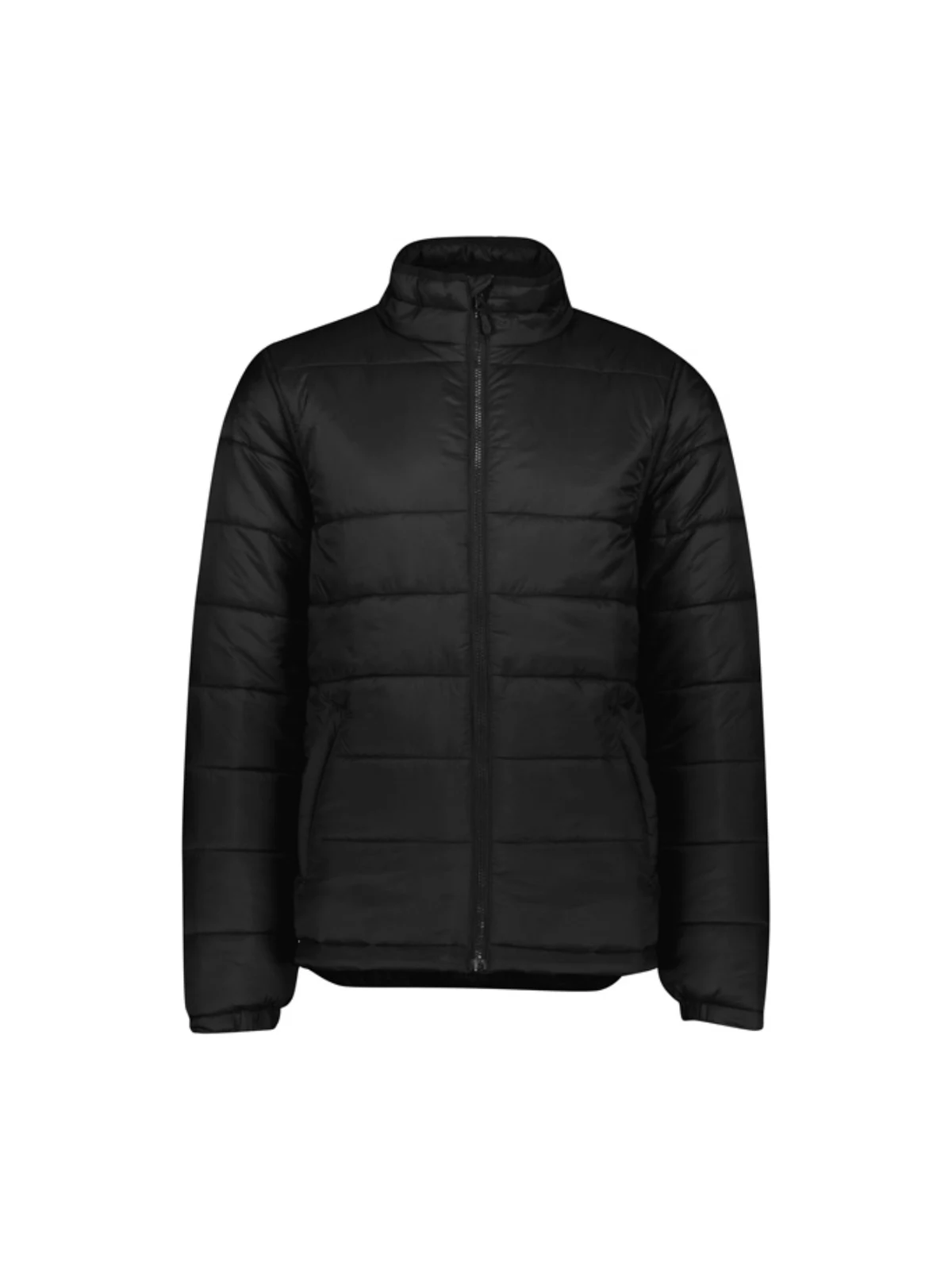 Alpine Men's Puffer Jacket in Black – front view