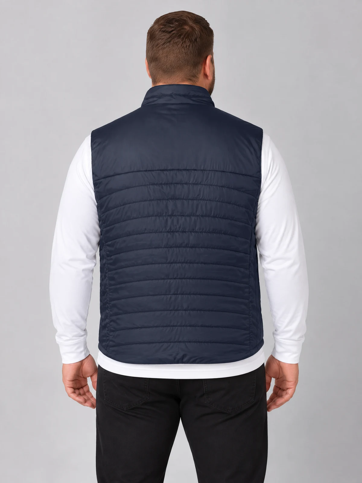 Expedition Men's Vest in Navy – back view