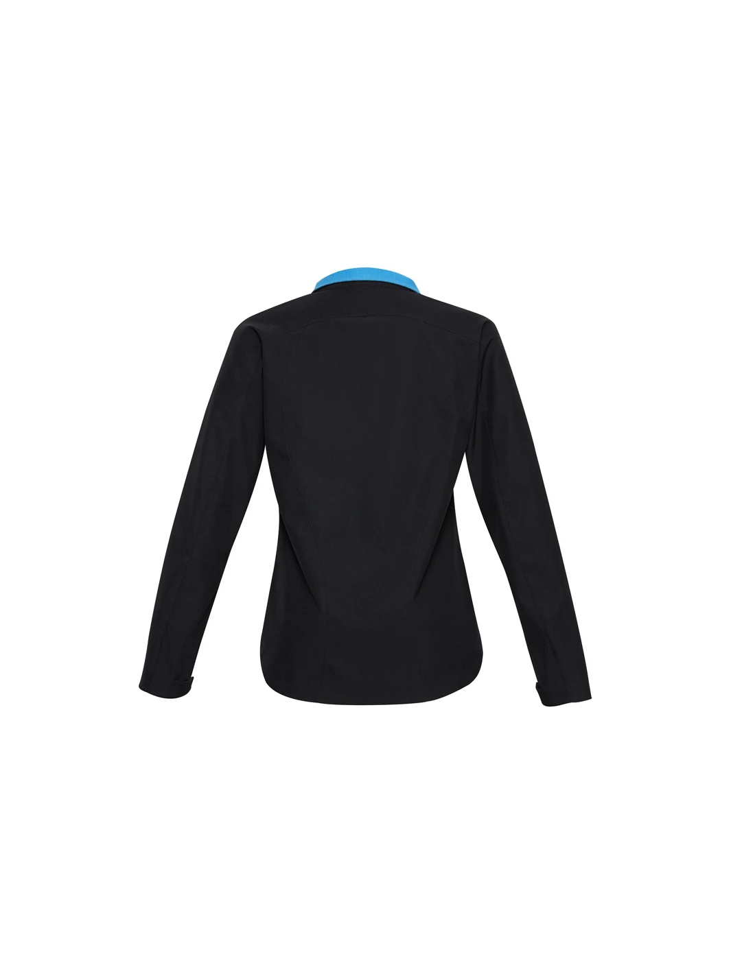 Ladies Geneva Jacket in Black/Cyan – back view