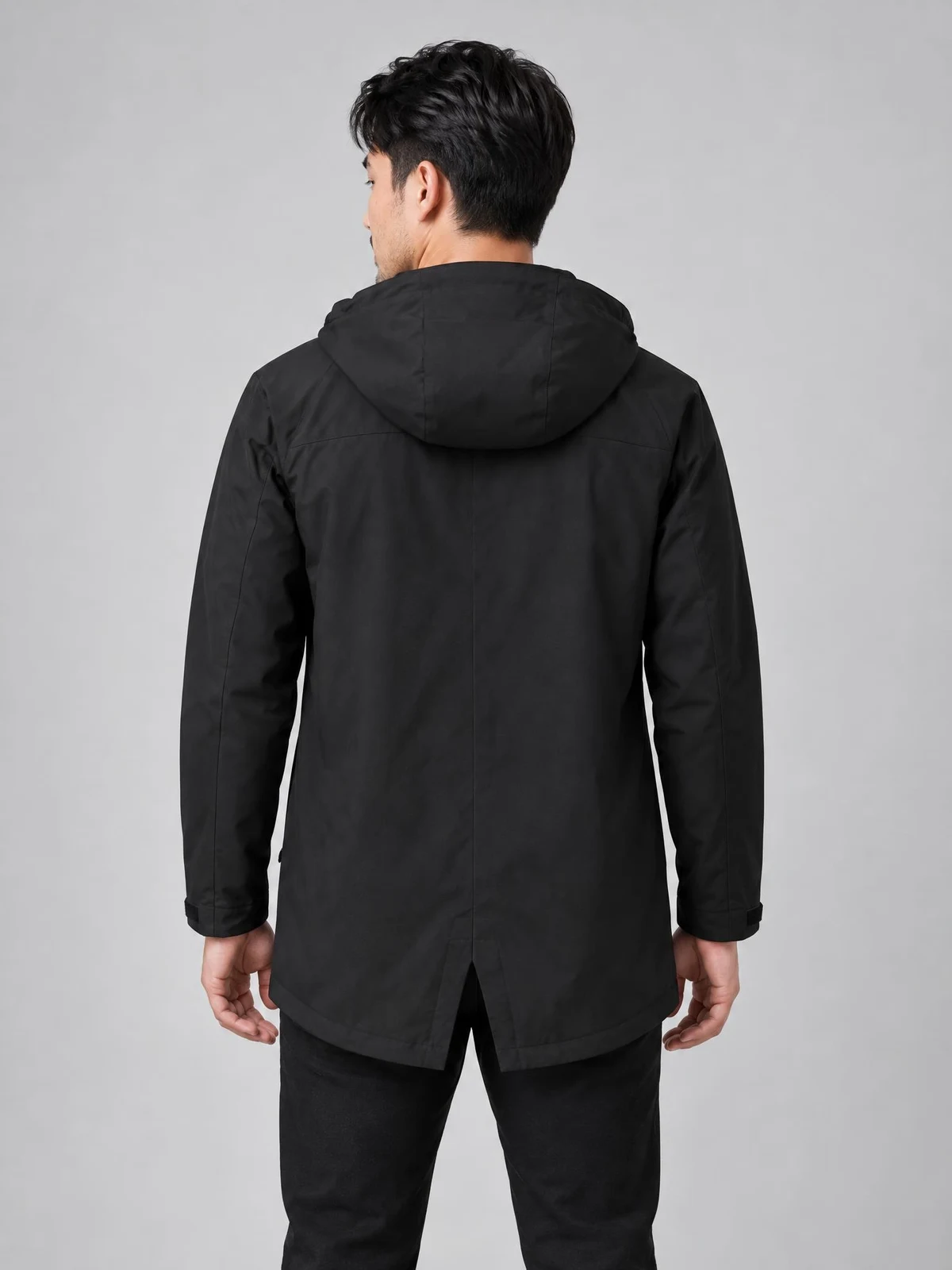 Unisex Sphere Jacket in Black – back view
