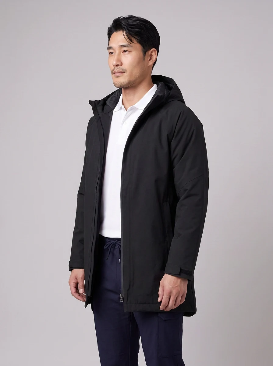 Unisex Sphere Jacket in Black – side view