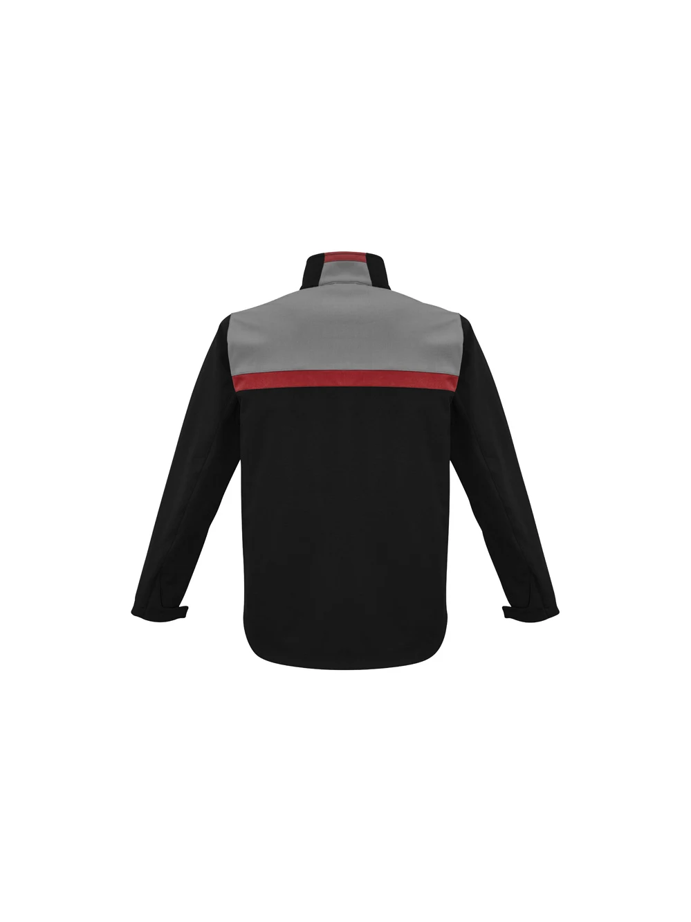 Unisex Charger Jacket in Black/Red/Grey – back view