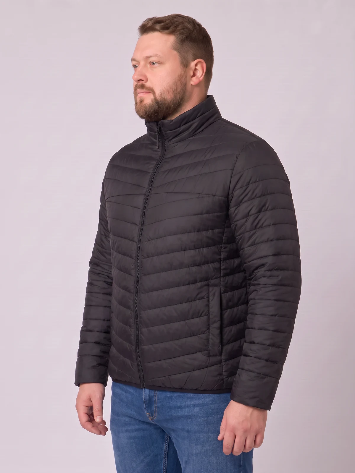 Men's Expedition Quilted Jacket in Black – side view