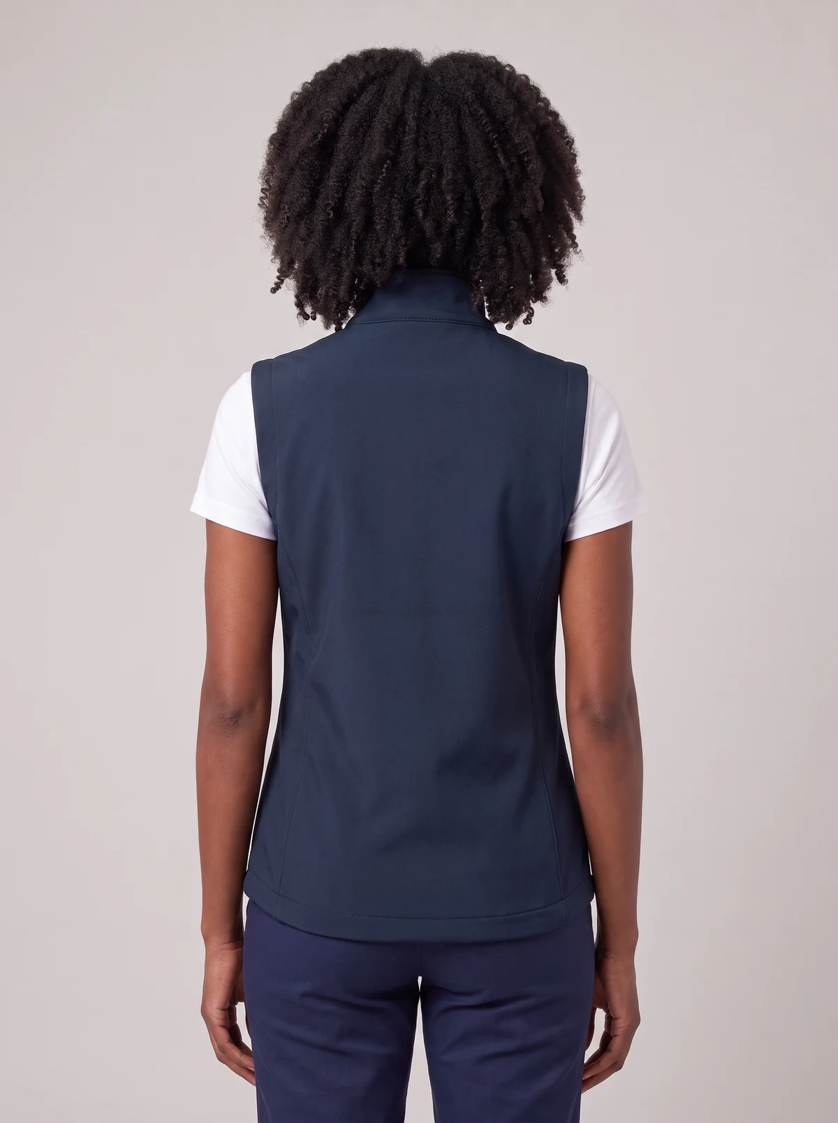 Ladies Apex Vest in Navy – back view