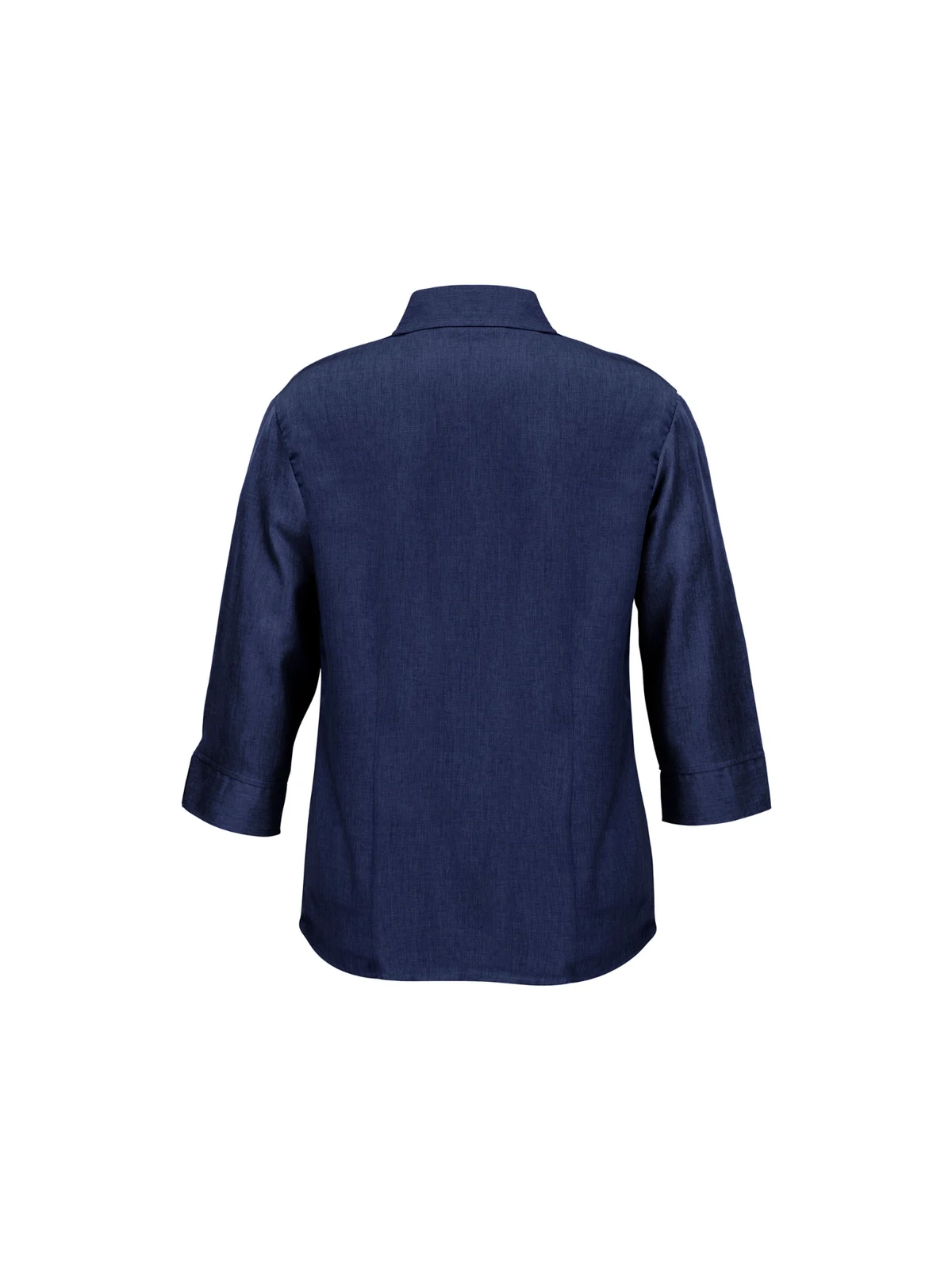 Ladies Plain Oasis 3/4 Sleeve Shirt in Navy – back view