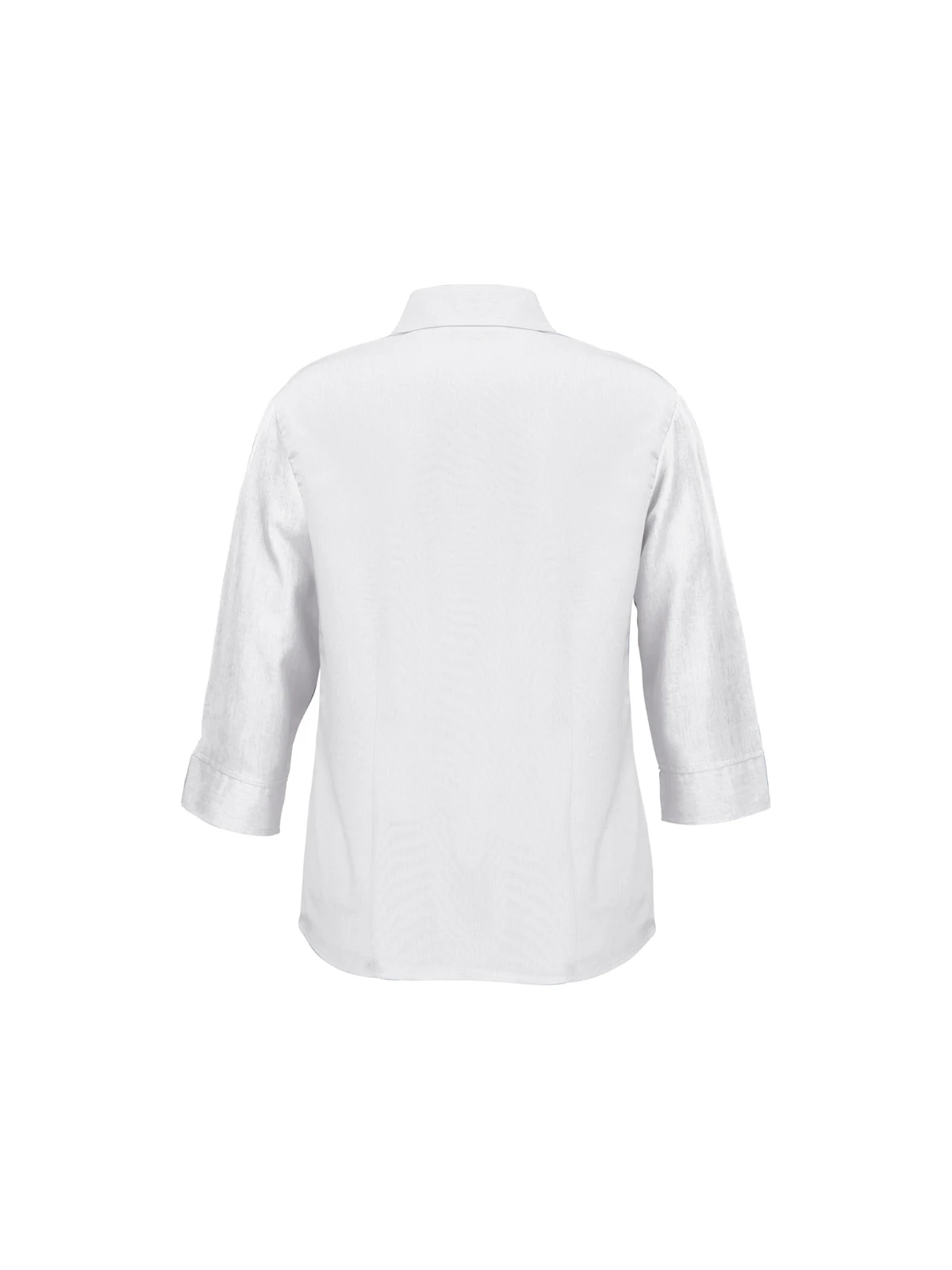 Ladies Plain Oasis 3/4 Sleeve Shirt in White – back view