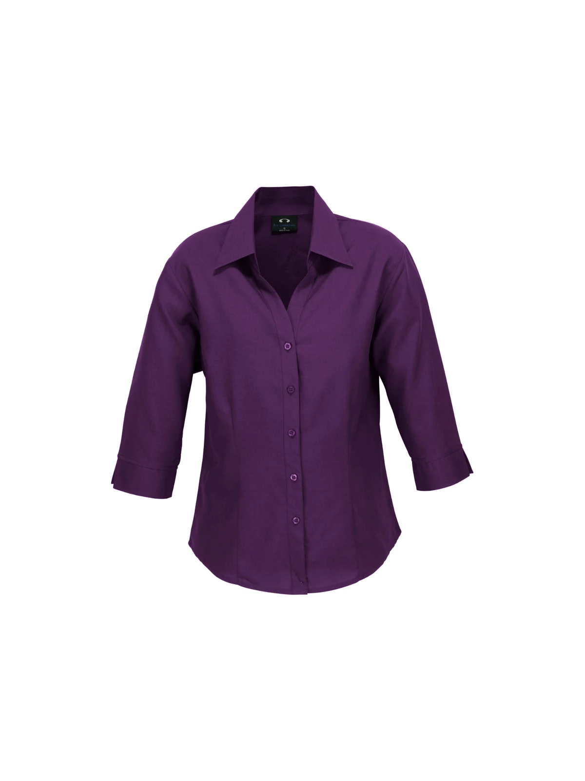 Ladies Plain Oasis 3/4 Sleeve Shirt in Grape