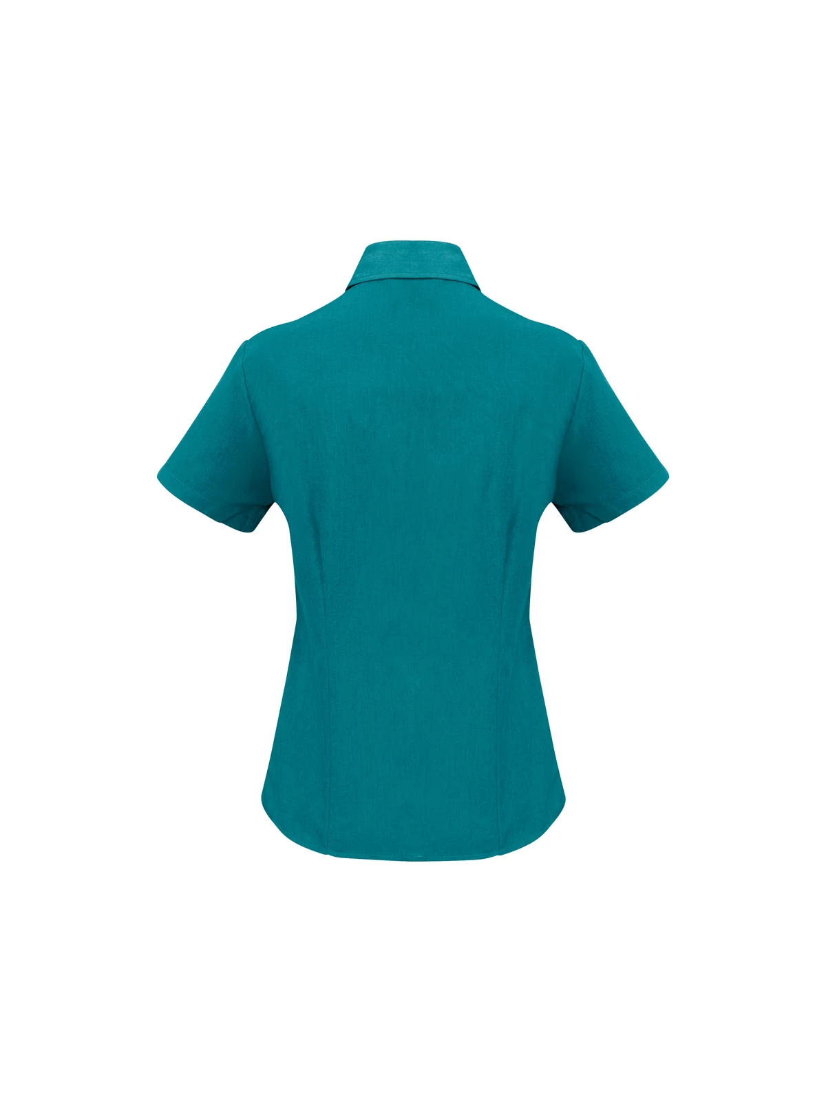 Ladies Plain Oasis Short Sleeve Shirt in Teal – back view