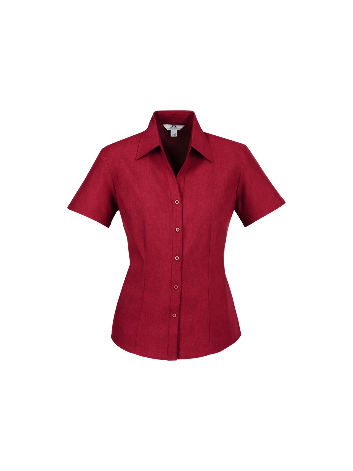Ladies Plain Oasis Short Sleeve Shirt in Cherry