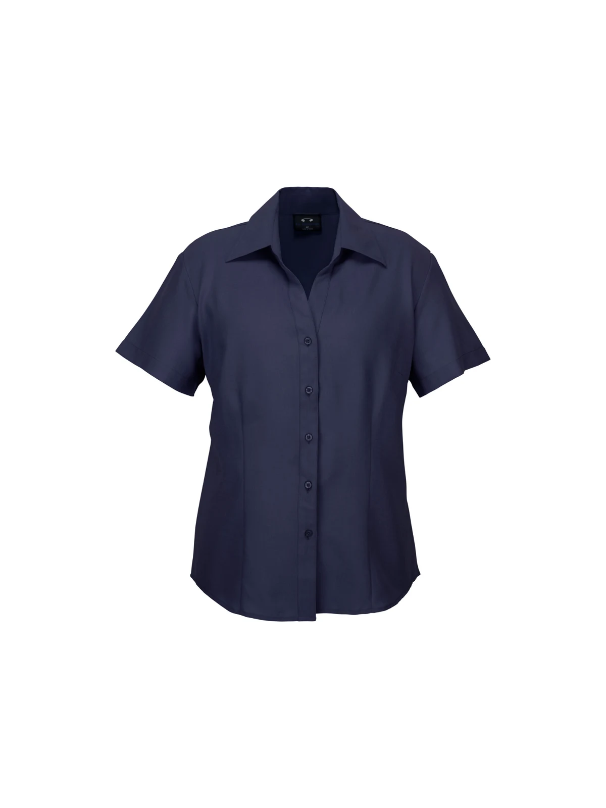 Ladies Plain Oasis Short Sleeve Shirt in Navy