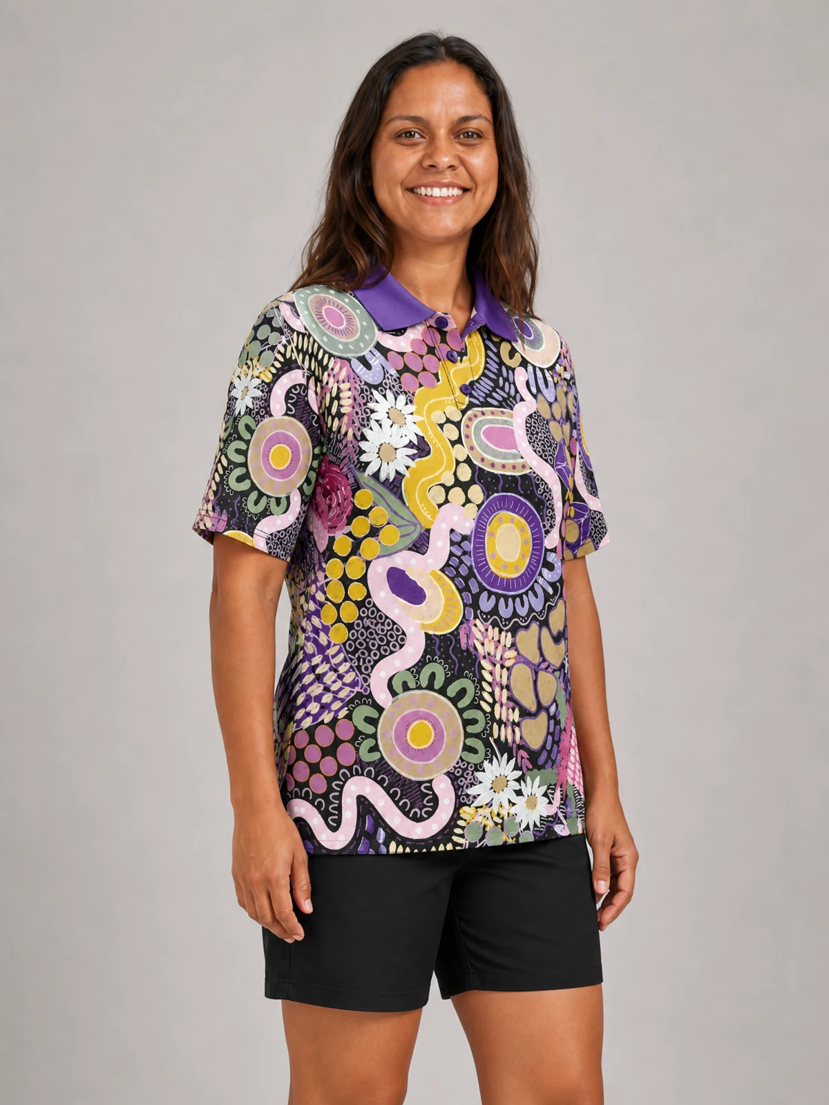 Unisex - Legacy Polo Shirt in Multi Coloured – side view
