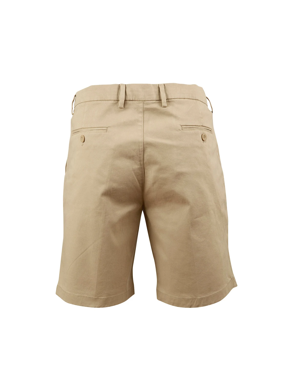 Men's Stretch Slimfit Boston Chino Shorts in Stone – back view