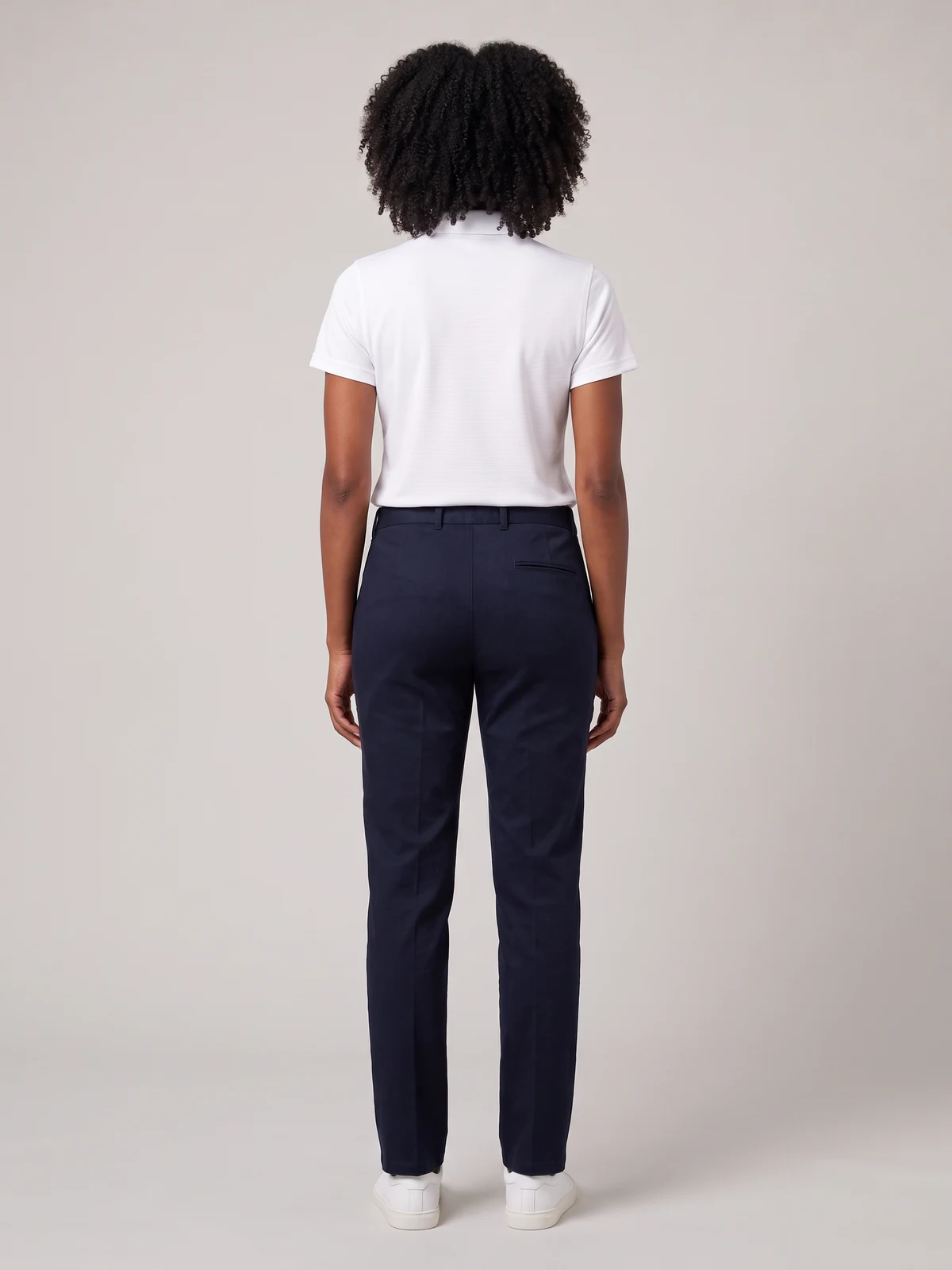 Ladies Boston Chino in Navy – back view