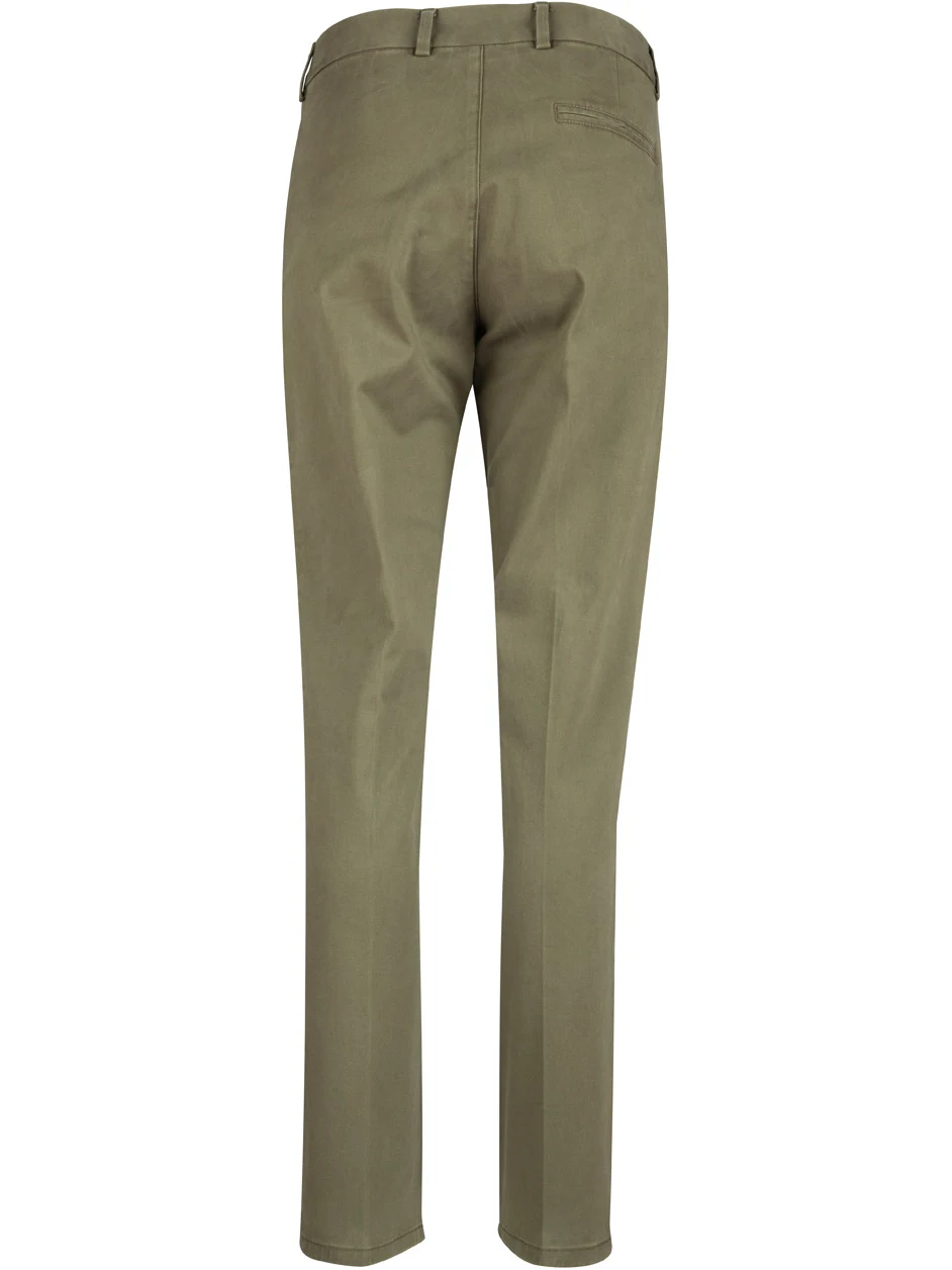 Ladies Boston Chino in Olive – back view