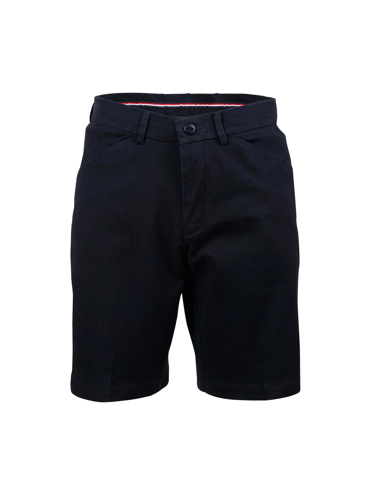 Ladies Stretch Slimfit Boston Chino Shorts in Navy – front view