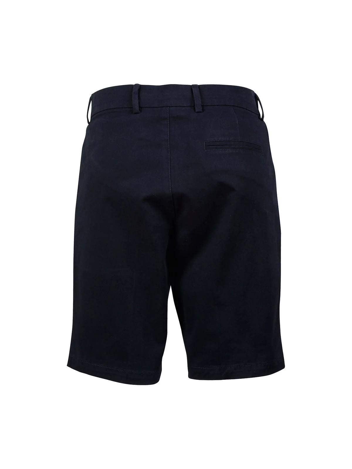 Ladies Stretch Slimfit Boston Chino Shorts in Navy – back view