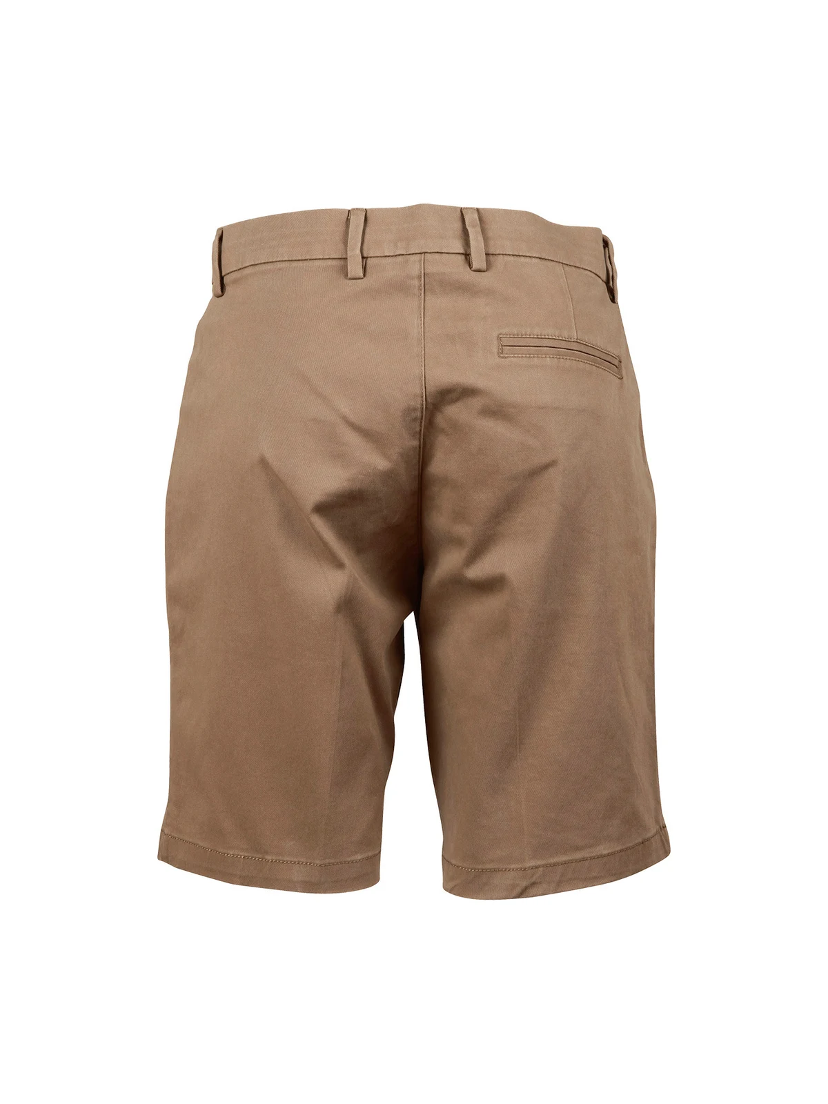 Ladies Stretch Slimfit Boston Chino Shorts in Toffee – back view