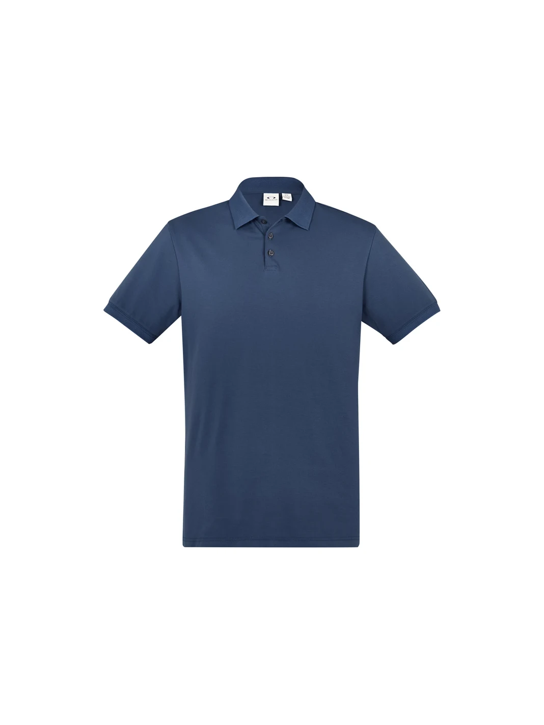 City Womens Short Sleeve Polo in Mineral Blue – front view