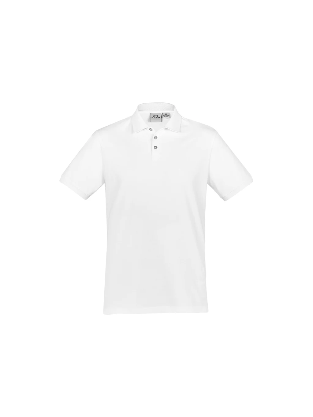 City Womens Short Sleeve Polo in White – front view