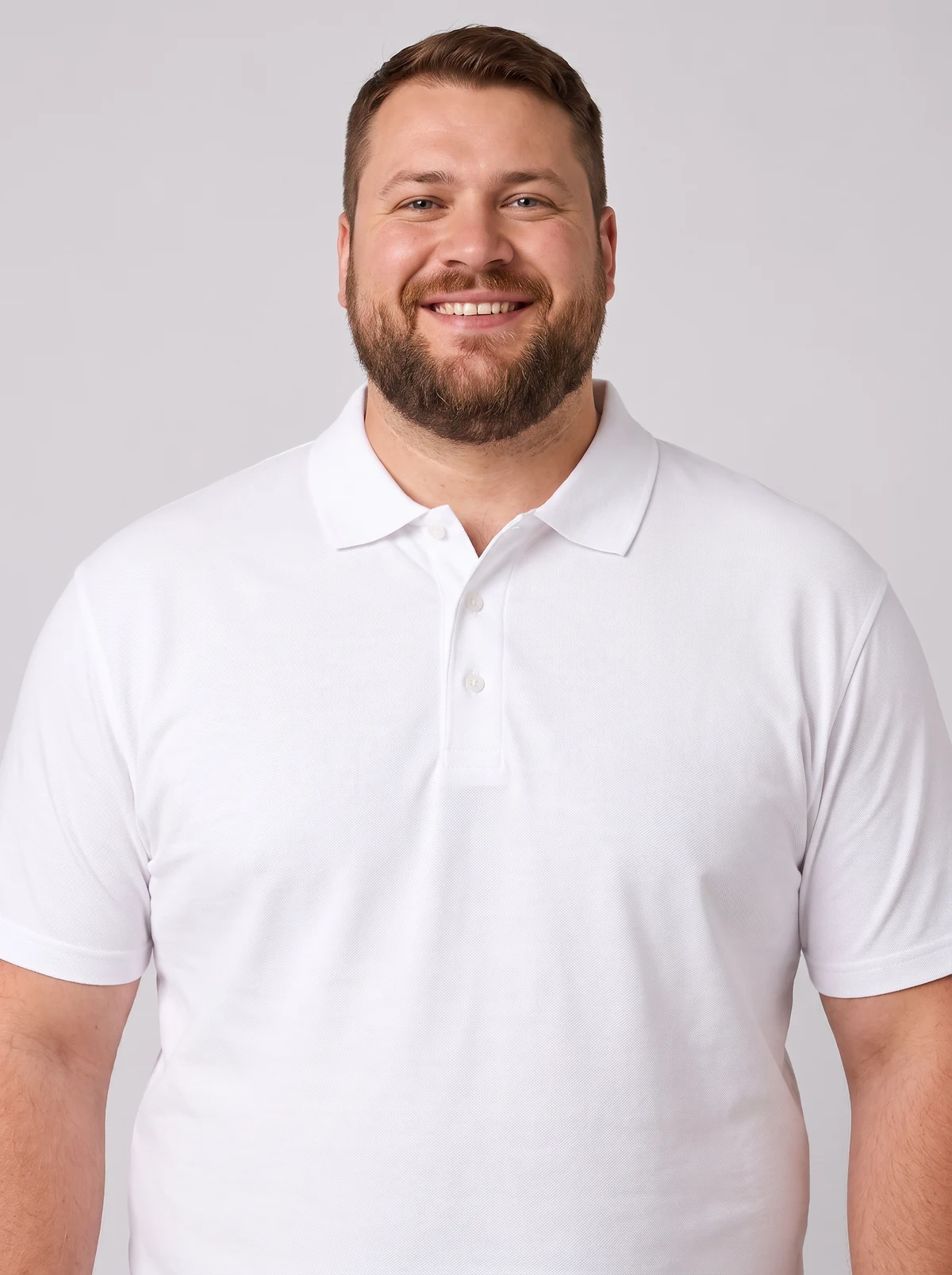 Men's Ice Polo in Black – close-up detail