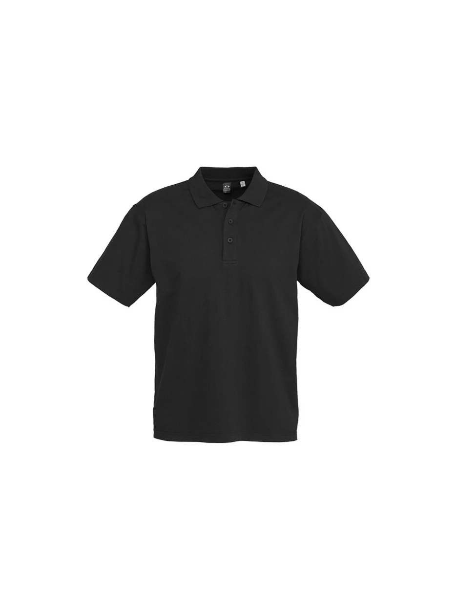 Men's Ice Polo in Black – front view