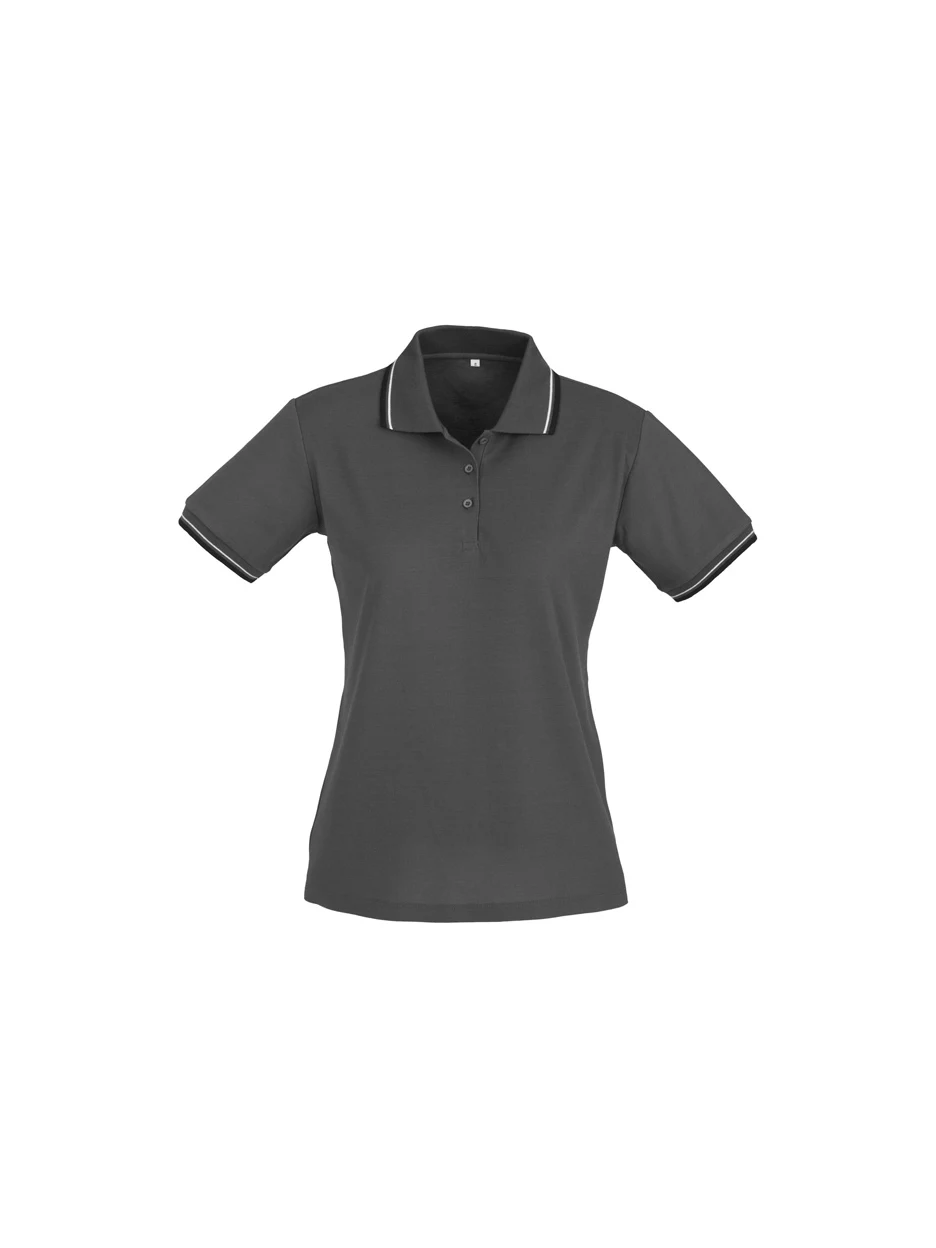 Ladies Cambridge Polo in Grey – front view