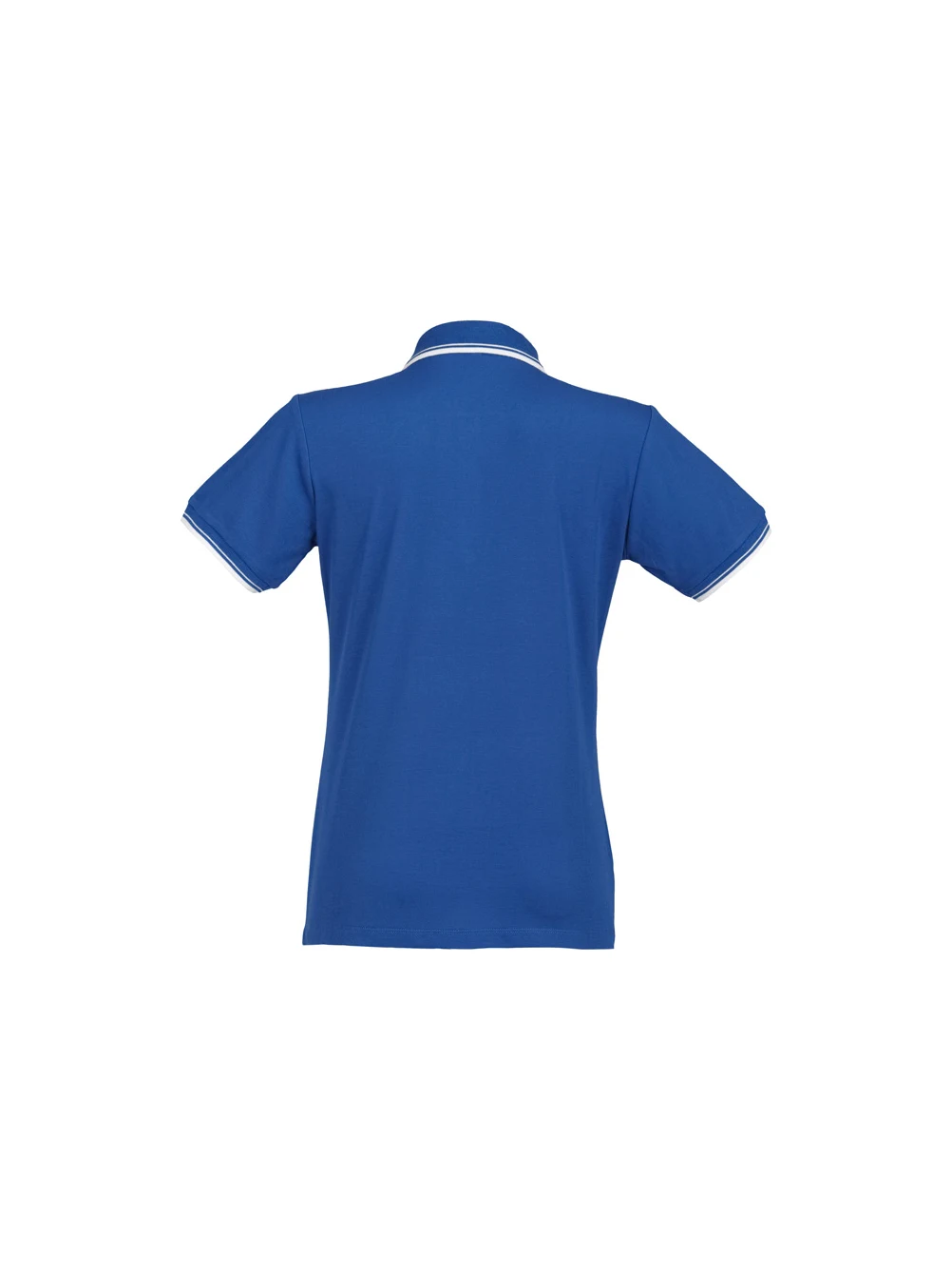 Ladies Cambridge Polo in Royal/White/White – back view