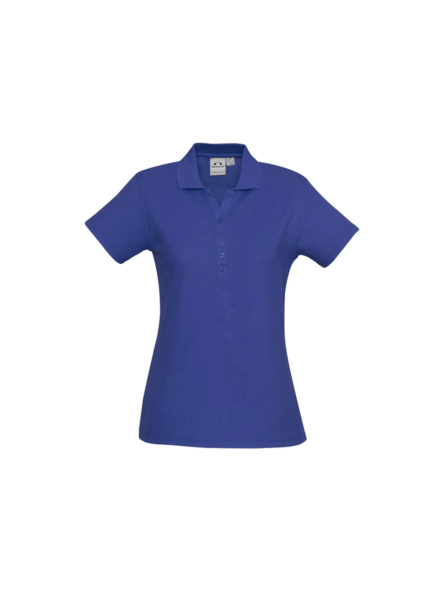 Ladies Crew Polo in Royal – front view
