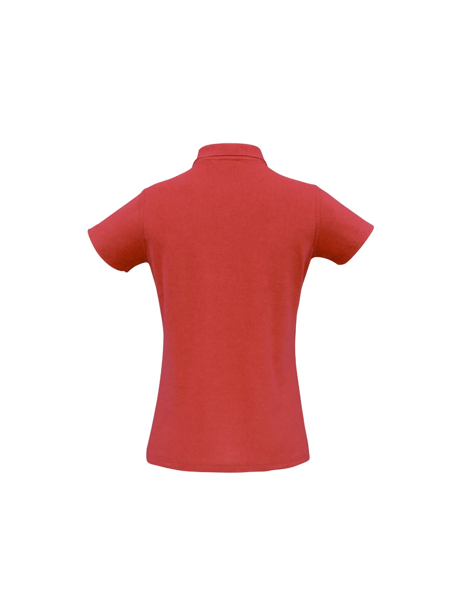 Ladies Crew Polo in Red – back view
