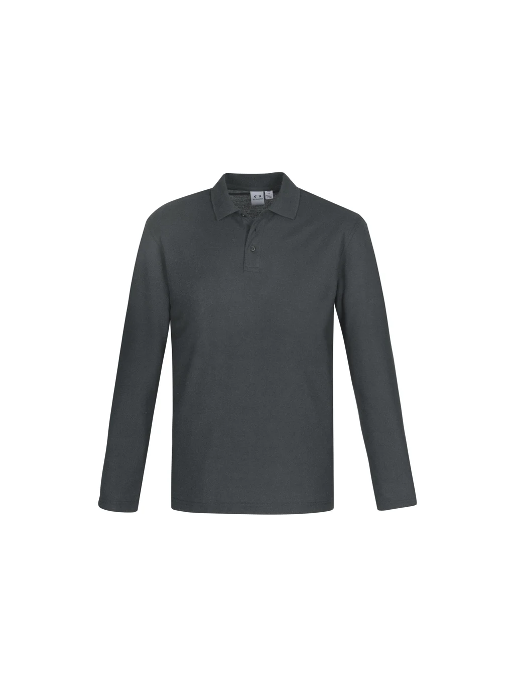 Crew Men's L/S Polo in Charcoal – front view
