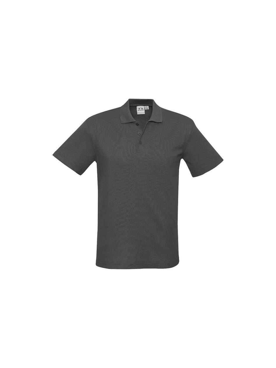 Men's Crew Polo in Charcoal – front view
