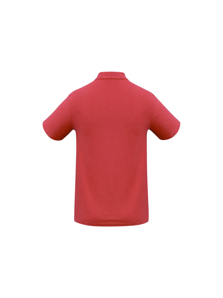 Men's Crew Polo in Red – back view