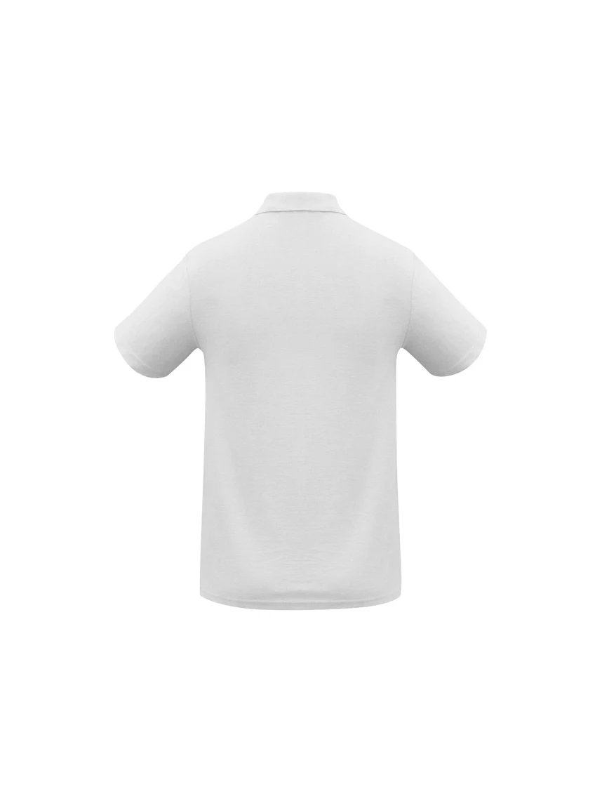 Men's Crew Polo in White – back view