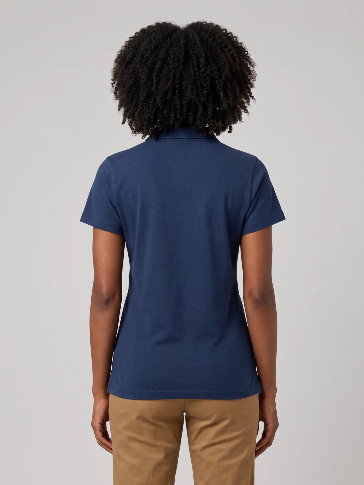 Womens Lotus Short Sleeve Polo – back view