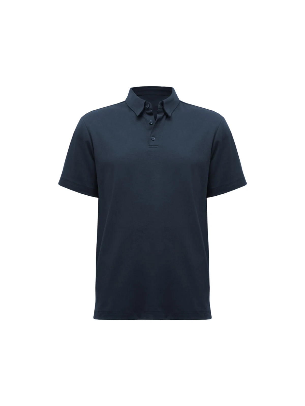 Mens Lotus Short Sleeve Polo in Navy – front view