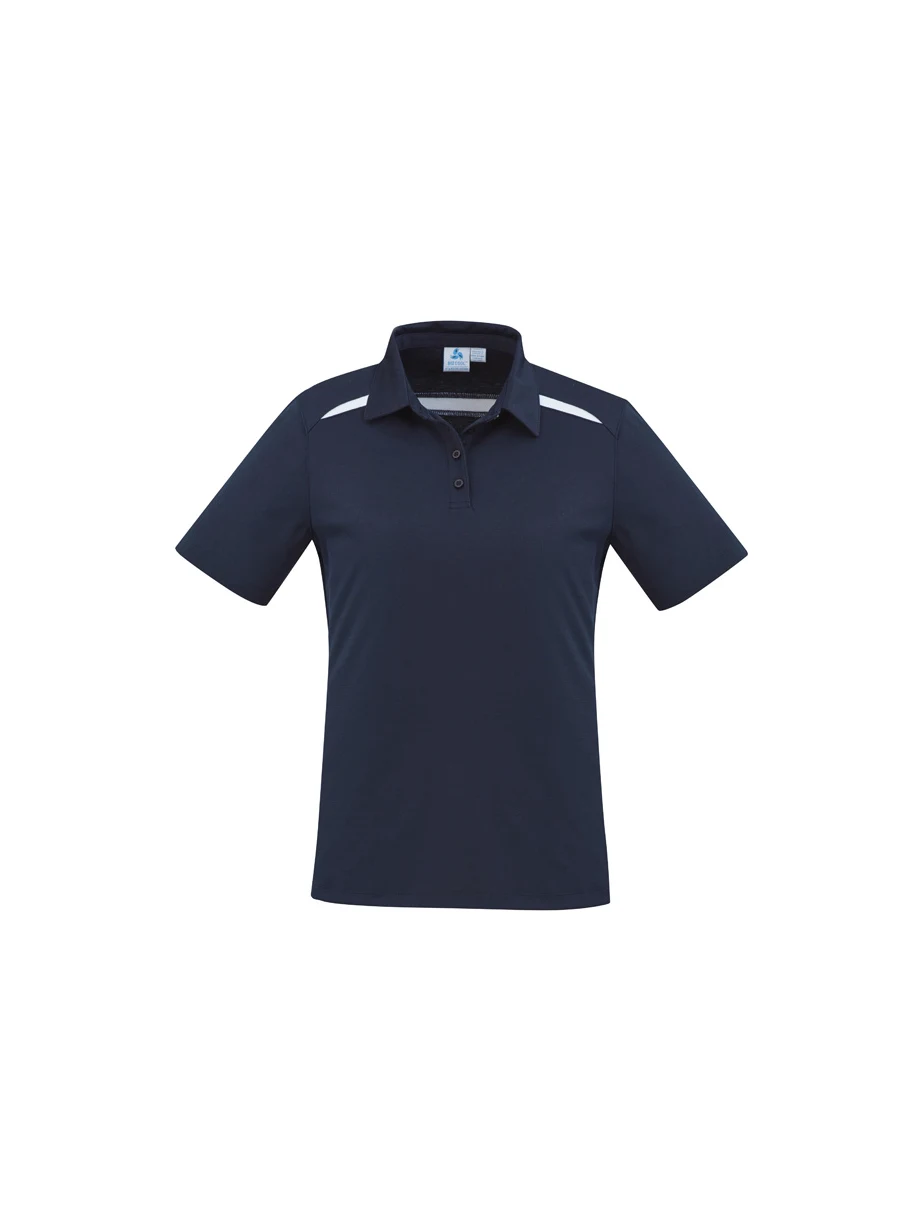 Ladies Sonar Polo in Navy/White – front view