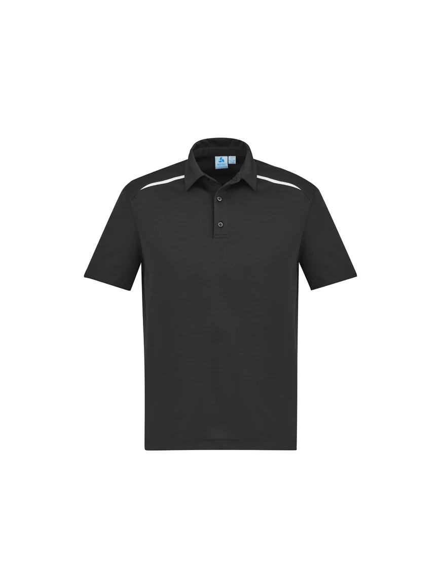 Men's Sonar Polo in Black/White – front view