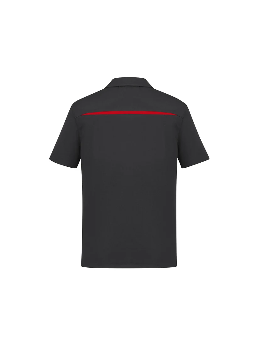 Men's Sonar Polo in Black/Red – back view