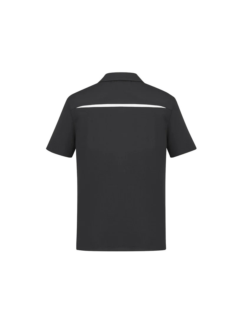 Men's Sonar Polo in Black/White – back view