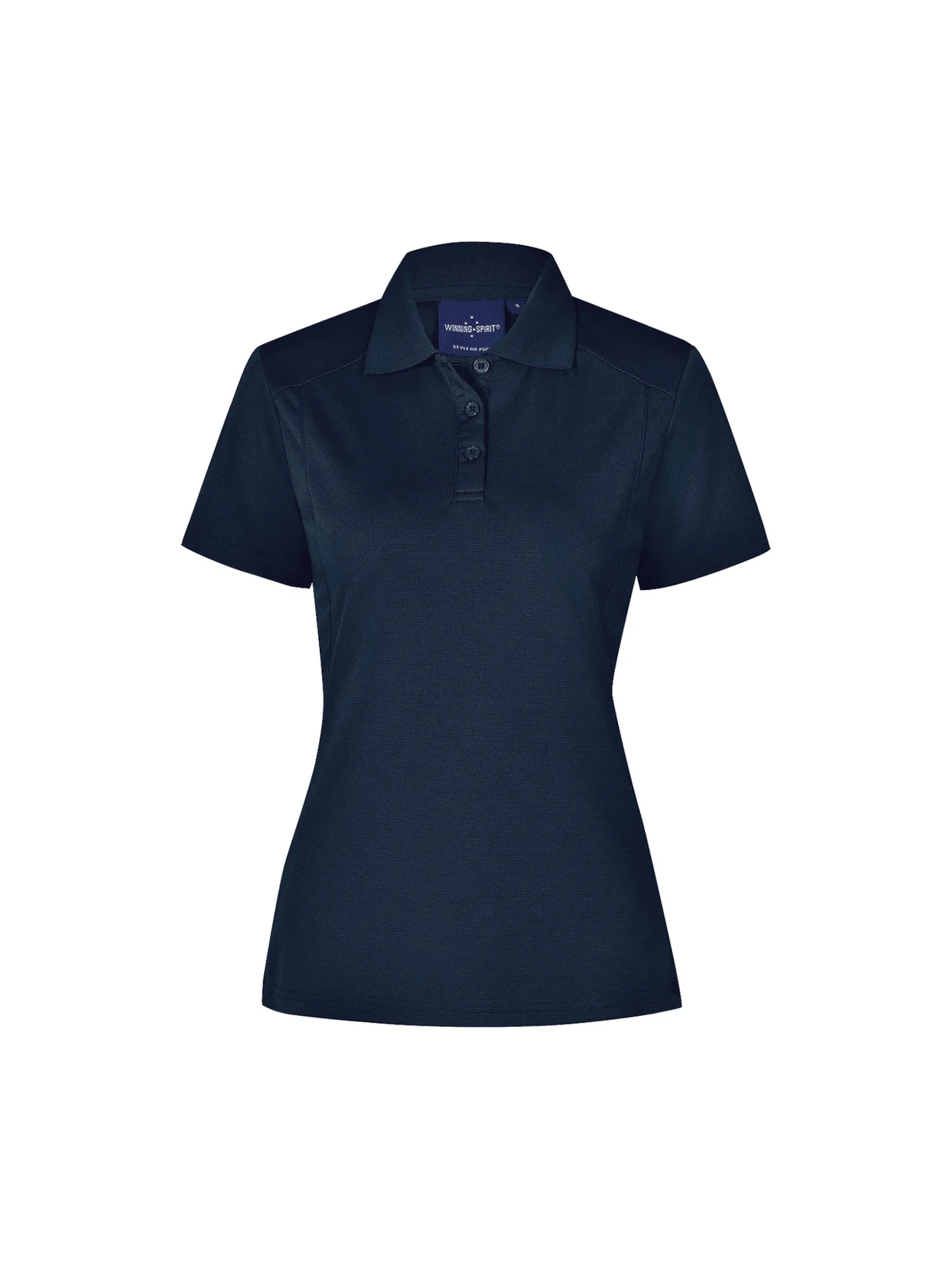 Ladies Bamboo Charcoal Short Sleeve Polo in Navy – front view