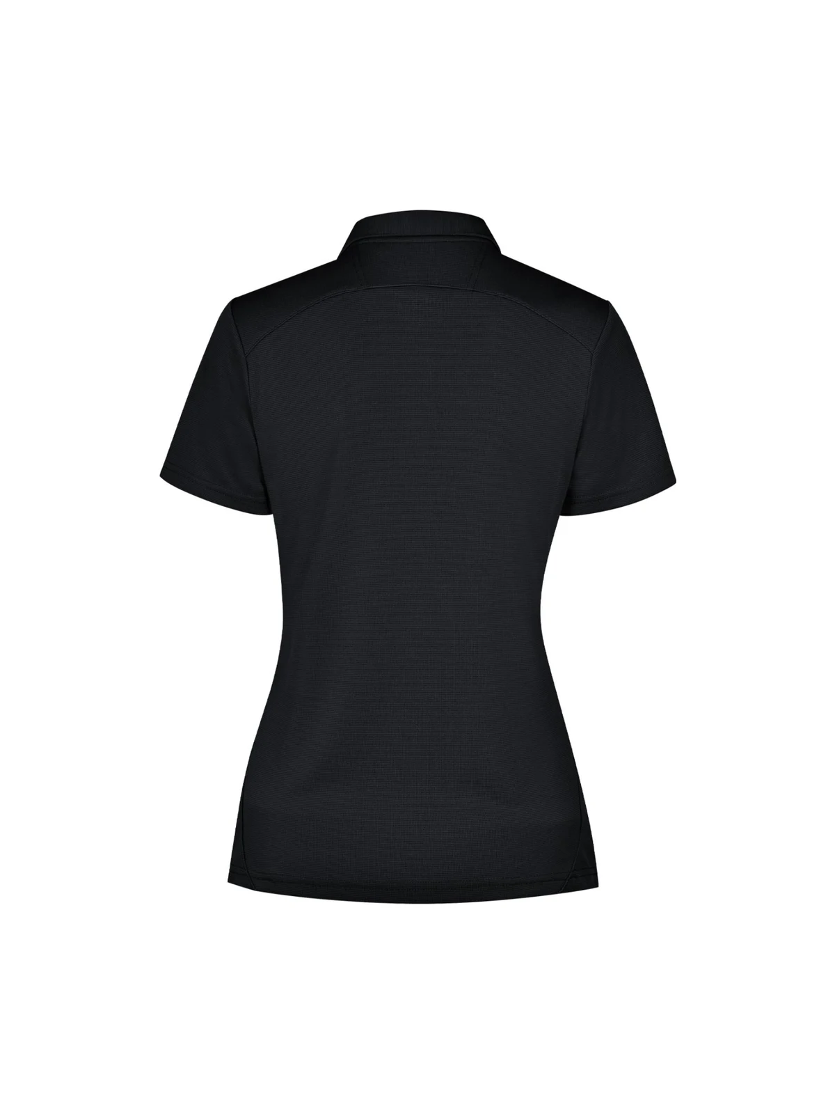Ladies Bamboo Charcoal Short Sleeve Polo in Black – back view