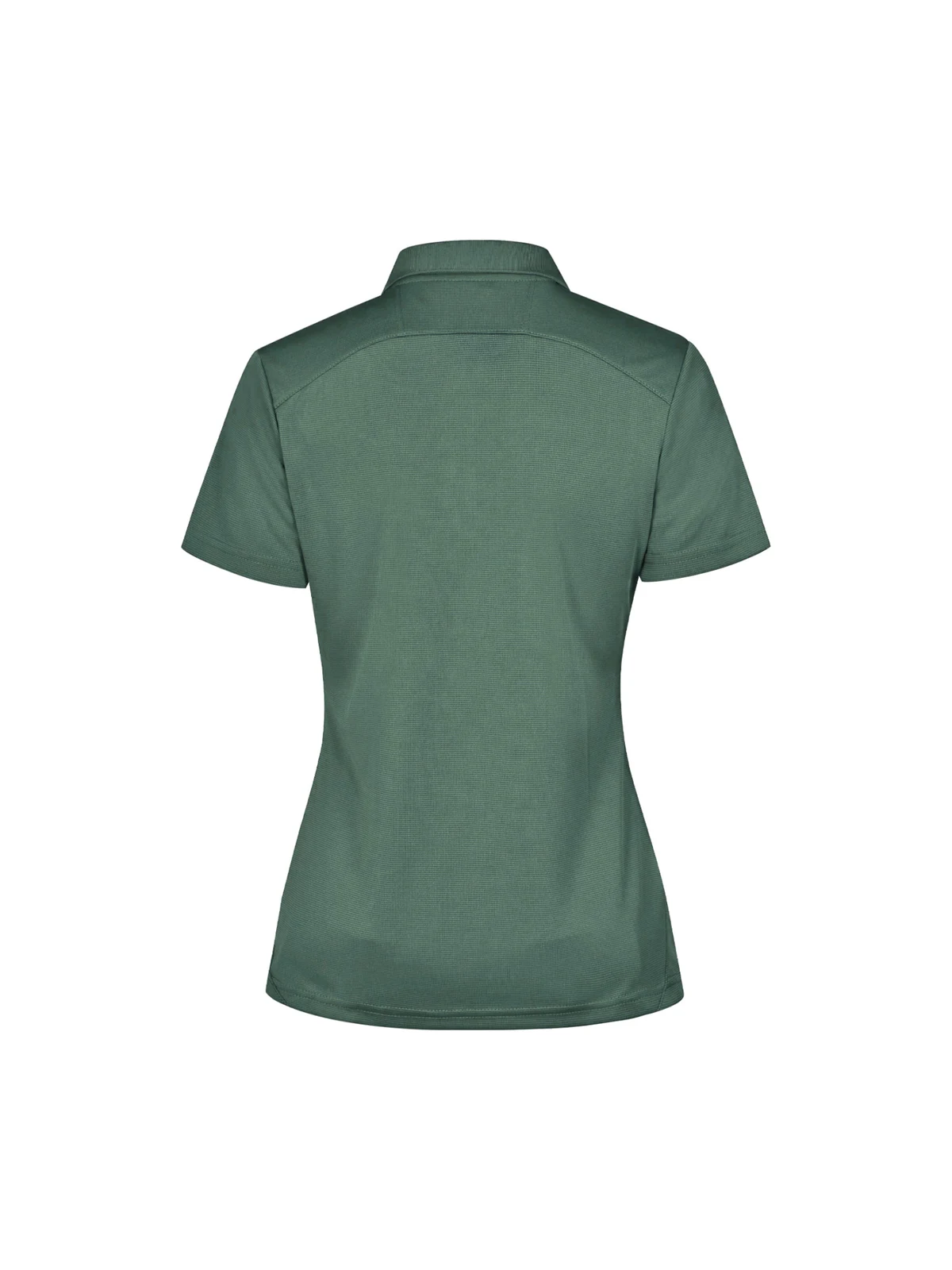 Ladies Bamboo Charcoal Short Sleeve Polo in Mineral Green – back view